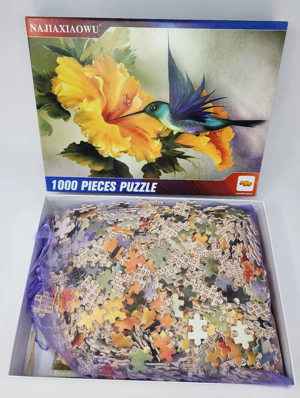 NAJIAXIAOWU Hummingbird 1000-Piece Wooden Jigsaw Puzzle